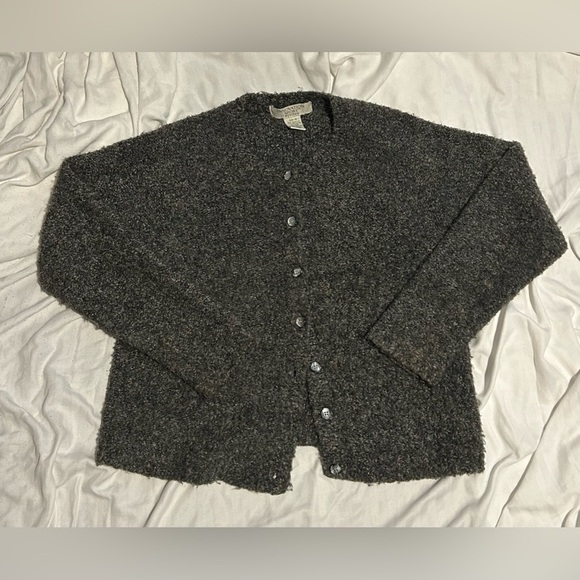 Vintage Boucle Textured Button-up Cardigan - S - Picture 1 of 7